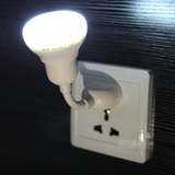 闪迪家居 智能红外LED人体感应灯泡 节能小夜灯插电E27光控2.5W