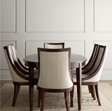 美式复古餐桌椅组合欧式地中海小户型实木椭圆形餐台北欧会议桌