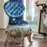 阿西娜欧式古典靠背椅子 公主卧室梳妆凳 靠凳 客厅休闲沙发坐凳