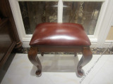 N201妆凳 欧式美式全实木真皮梳妆凳换鞋凳茶几凳沙发凳梳妆台凳