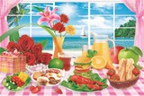家居装饰画餐厅水果画 墙画海报海边风景窗景装饰画 壁画客厅贴画