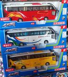 合金大巴车88337公共汽车旅游大巴士玩具车模型礼物精品滑行回力