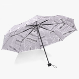 包邮英伦报纸创意个性伞男女士情侣晴雨伞复古加固三折叠学生雨伞
