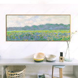 吉维尼的黄鸢尾花地莫奈客厅餐厅卧室欧式装饰画壁画挂画风景油画