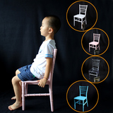 六一儿童竹节椅水晶椅塑料透明椅户外亚克力椅子室内聚会小凳椅子