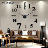 muhsein欧式大尺寸挂钟客厅钟表艺术挂表 DIY个性时钟创意墙贴表