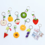 韩版卡通LED灯可爱水果男女公仔包包挂件汽车钥匙扣腰挂饰品包