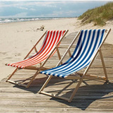 16新款外景拍照道具红蓝白条纹沙滩椅影楼婚纱蜜月照旅拍海景道具
