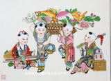 天津杨柳青年画 琴棋书画 宣纸手绘装裱娃娃装饰商务中国风礼品