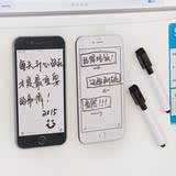 手机型可留言擦写带磁性冰箱贴 创意带笔软磁贴便签贴可反复擦写