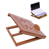 竹制笔记本散热板支架实木可调高平板底座便携式小电脑桌正品特价