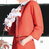花溪◆伊系列专柜品牌折扣女装2016秋季新款纯色短款时尚小外套