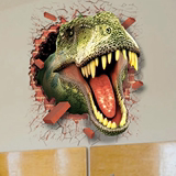 3D视觉恐龙现代个性卧室客厅玄关宿舍书房餐厅装饰墙贴画创意贴纸
