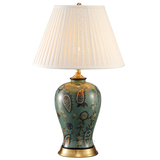 美式陶瓷台灯简约装饰台灯客厅卧室床头灯欧式复古全铜陶瓷台灯