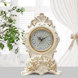 精美陶瓷高档欧式座钟 创意钟表摆件静音卧室床头坐钟台钟石英钟