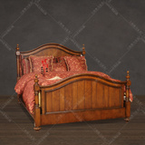 美式床全实木床 1.5 1.8米双人床 简约现代美式乡村高档婚床定制