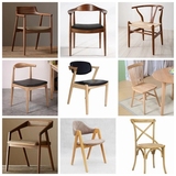 餐椅咖啡椅实木餐椅子简约现代时尚书椅北欧椅高档创意会所餐厅椅
