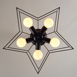 美式led灯泡节能吸顶灯客厅 欧式现代简约铁艺个性创意房间卧室灯