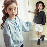 韩国2016春秋季新款童装女童韩版纯棉卫衣中大儿童卫衣亲子装上衣