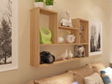 创意墙上置物架客厅卧室书架储物壁柜装饰架厨房收纳现代简约吊柜
