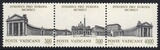 梵蒂冈 1991 世界文化遗产：圣彼得广场教堂 3全 MNH 雕刻版邮票