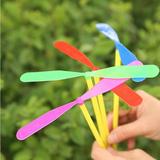 不发光竹蜻蜓手搓双飞叶塑料飞天仙子飞盘类儿童益智怀旧玩具