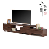 电视柜现代简约中式伸缩客厅组合宜家多功能橡木卧室地柜实木家具