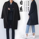 原创设计韩国英伦风男青年时尚休闲西服外套宽松男百搭中长款西装