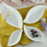 创意白色陶瓷焗饭盘 香蕉船烤盘烤碗焗饭碗烘焙冰激凌沙拉小吃碗