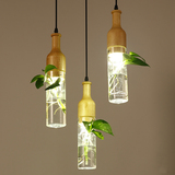 田园简约个性创意led灯具卧室阳台餐厅橱窗吧台水养植物玻璃吊灯