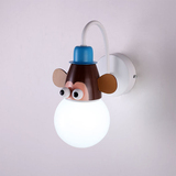 【和记灯饰】北欧宜家创意儿童房卧室床头卡通动物LED护眼壁灯