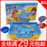 婴幼儿童电动钓鱼玩具音乐磁性钓鱼游戏宝宝益智玩具1-2-3岁批发