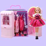 芭比娃娃全套大礼盒女孩梦幻衣柜可爱换装配件特价小孩过家家玩具