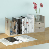 创意电脑桌上书架实木置物架桌面简易办公小型收纳架简约现代书柜