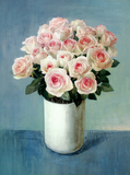 欧美式花卉温馨郁金香玫瑰装饰画画心画芯无框画画布1276