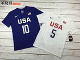 Nike USA 耐克 美国国家队 杜兰特 欧文短袖T恤 768822-460-102