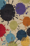 儿童地毯卡通动漫彩色水滴手工地毯儿童房地毯图案尺寸颜色调色板