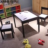 喜梦宝实木儿童学习桌椅写字画画桌一桌二椅组合游戏桌椅套装