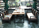 美式铁艺复古做旧酒吧卡座沙发工业风格烧烤火锅西餐厅咖啡厅桌椅