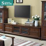 白蜡木美式实木电视柜茶几组合套装美式家具客厅现代简约电视机柜