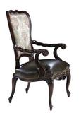 手工雕刻高级定制实木欧式样板间设计师款玫瑰椅