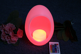新款创意彩色LED小夜灯卧室灯床头充电遥控小蛋欧式高端婚庆装饰