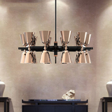 后现代简约创意艺术铁艺酒杯吊灯北欧服装店锥形漏斗客厅餐厅吊灯
