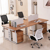 成都办公家具简约办公桌屏风卡位职员桌员工台电脑桌椅组合4人位