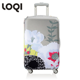 LOQI新秀丽美旅无印良品箱包保护套行李箱拉杆箱套 防水防刮 牡丹