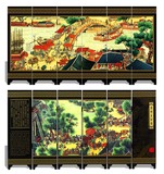 仿古漆器小屏风中国风特色摆件出国工艺礼品留学送老外