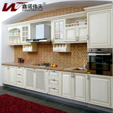 鑫诺伟天 广州欧式整体橱柜定做 一字型厨房装修 实木厨柜定制
