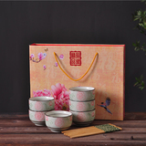 牡丹餐具批发陶瓷碗套装韩式骨瓷瓷器花卉礼品套装套碗送礼礼盒