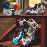 美国代购Nike LeBron XI 詹姆斯11代鸳鸯配色战靴耐克男士篮球鞋