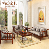 简美实木沙发组合日式中式可拆洗布艺沙发组合现代客厅框架沙发